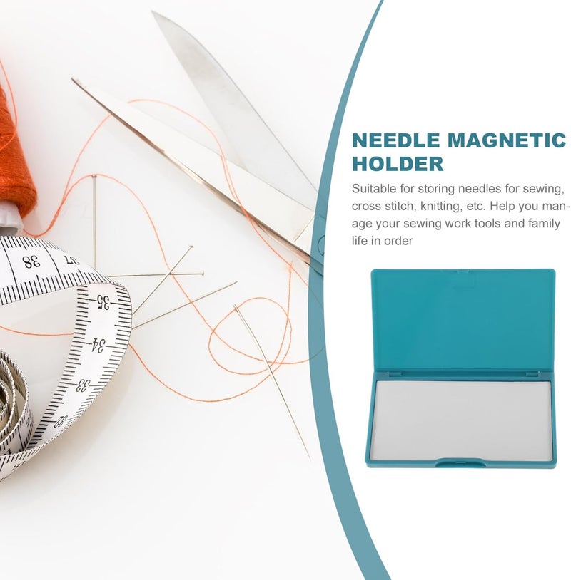 NUOBESTY Sewing Needle Case Magnetic Needle Case Sewing Needle Storage Slim Line Magnetic Box Pin Holder Small Metal Objects Organizer Blue Sewing Supply Organizer - Image 4